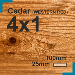 4x1 Cedar Sawn Finish Board