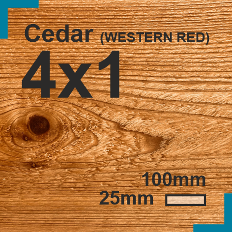 4x1 Cedar Sawn Finish Board