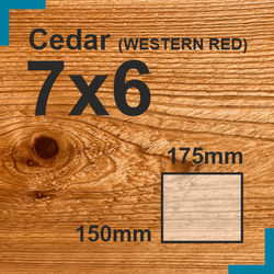 7x6 Cedar Sawn Finish Beam