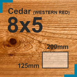 8x5 Cedar Sawn Finish Beam