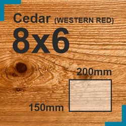8x6 Cedar Sawn Finish Beam