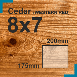 8x7 Cedar Sawn Finish Beam