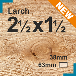 2.5x1.5 Larch Sawn Finish Timber Batten