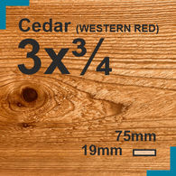 3x0.75 Cedar Sawn Finish Cladding Board