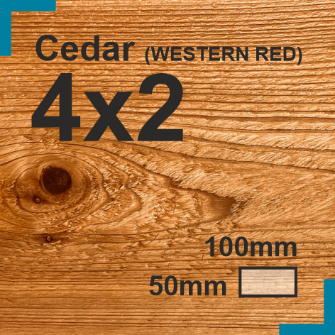 4x2 Cedar Sawn Finish Construction Timber