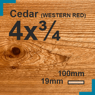 4x0.75 Cedar Sawn Finish Cladding Board