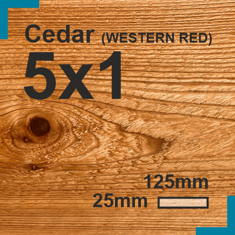 5x1 Cedar sawn Finish Board