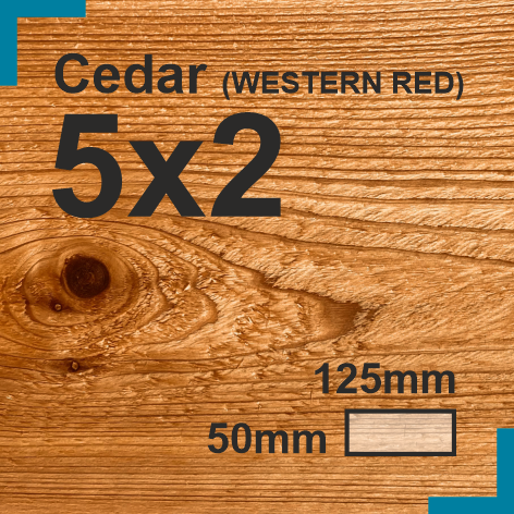 5x2 Cedar Sawn Finish Construction Timber