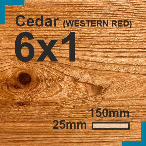 6x1 Cedar sawn Finish Board