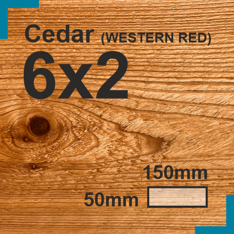 6x2 Cedar Sawn Finish Construction Timber