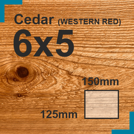 6x5 Cedar Sawn Finish Beam