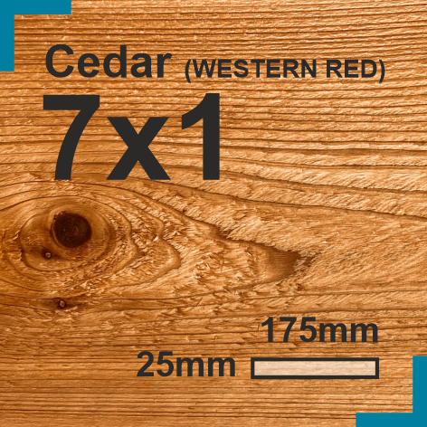 7x1 Cedar Sawn Finish Board