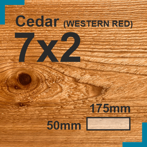 7x2 Cedar Sawn Finish Construction Timber