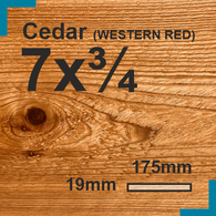 7x0.75 Cedar Sawn Finish Cladding Board