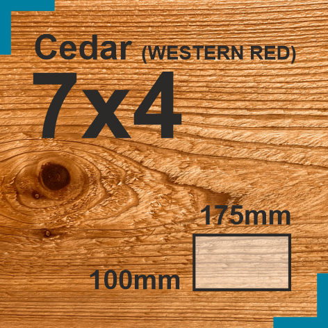7x4 Cedar Sawn Finish Beam
