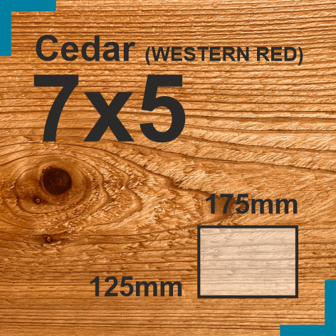 7x5 Cedar Sawn Finish Beam