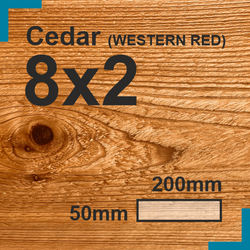 8x2 Cedar Sawn Finish Construction Timber