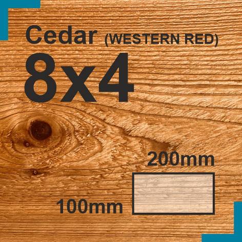 8x4 Cedar Sawn Finish Garden Sleeper