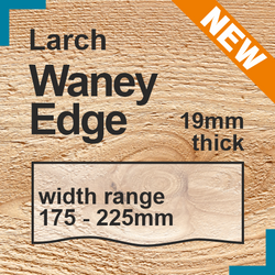 Waney Edge Larch Sawn Finish Cladding Board