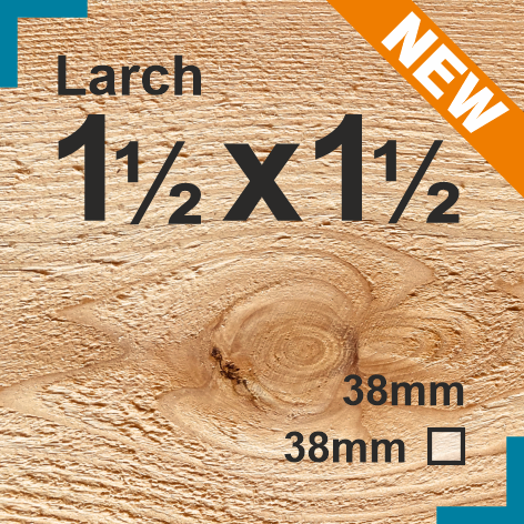 1.5x1.5 Larch Sawn Finish Timber Batten