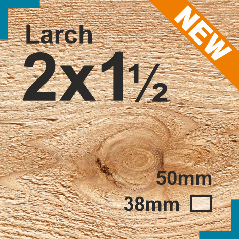 2x1.5 Larch Sawn Finish Timber Batten