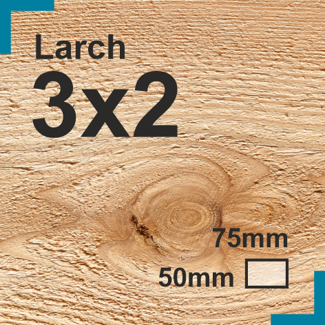 3x2 Larch Sawn Finish Construction Timber