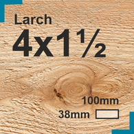 4x1.5 Larch Sawn Finish Decking Board