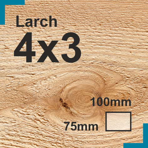 4x3 Larch Sawn Finish HD Construction Timber