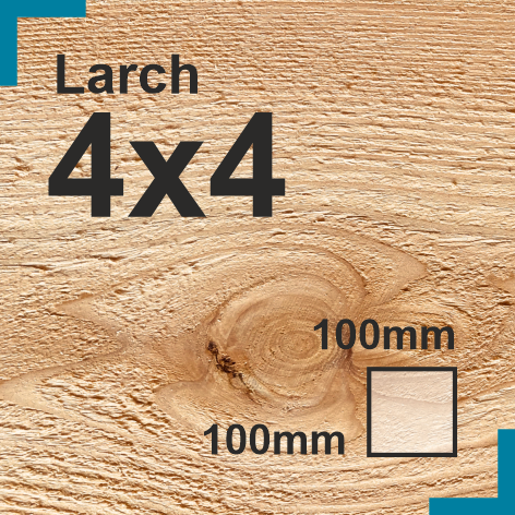 4x4 Larch Sawn Finish Timber Post