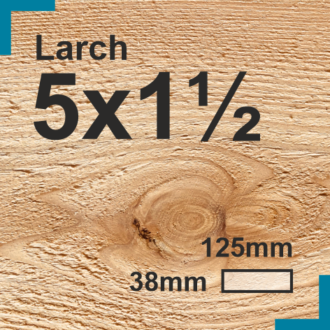 5x1.5 Larch Sawn Finish Decking Board