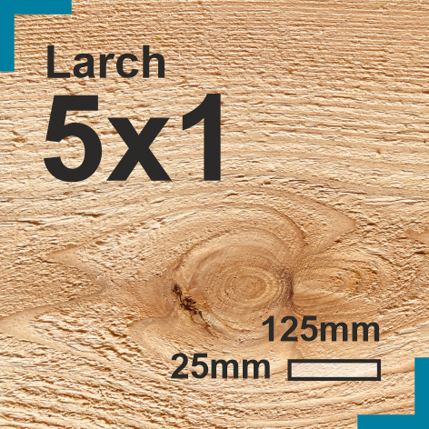 5x1 Larch Sawn Finish Board