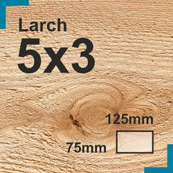 5x3 Larch Sawn Finish HD Construction Timber
