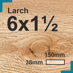 6x1.5 Larch Sawn Finish Decking Board