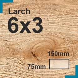 6x3 Larch Sawn Finish HD Construction Timber