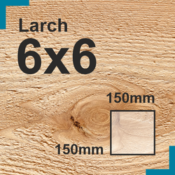 6x6 Larch Sawn Finish Timber Post