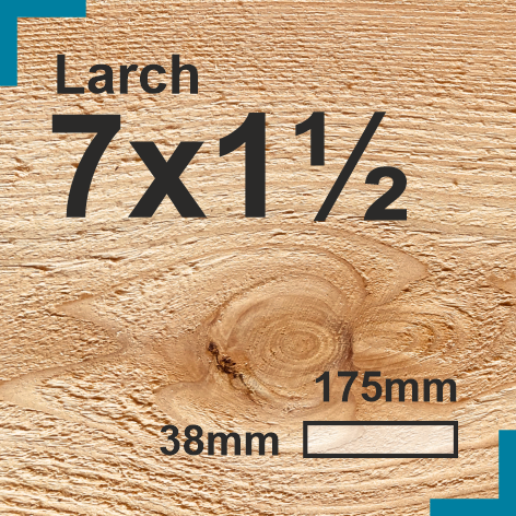 7x1.5 Larch Sawn Finish Decking Board