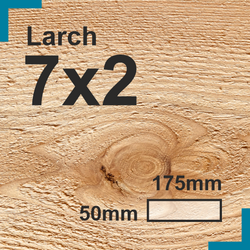 7x2 Larch Sawn Finish Construction Timber