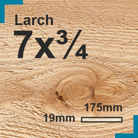 7x0.75 Larch Sawn Finish Cladding Board