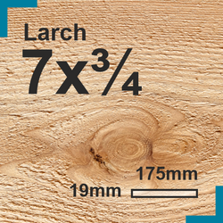 7x0.75 Larch Sawn Finish Cladding Board