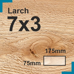 7x3 Larch Sawn Finish HD Construction Timber
