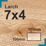 7x4 Larch  Sawn Finish Beam