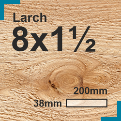 8x1.5 Larch Sawn Finish Decking Board