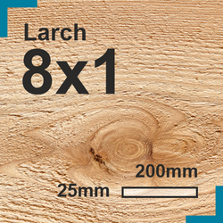8x1 Larch Sawn Finish Board
