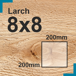 8x8 Larch Sawn Finish Timber Post