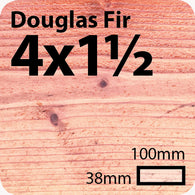 4x1.5 Douglas Fir Sawn Finish Decking Board