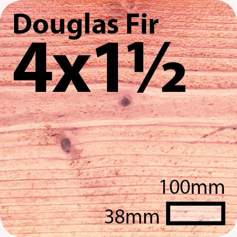 4x1.5 Douglas Fir Sawn Finish Decking Board