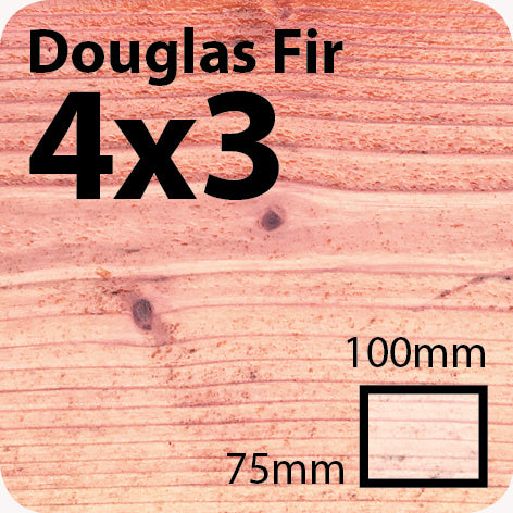 4x3 Douglas Fir Sawn Finish HD Construction Timber