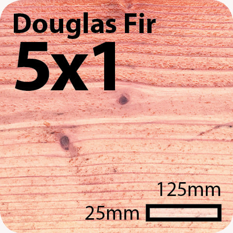 5x1 Douglas Fir Sawn Finish Board