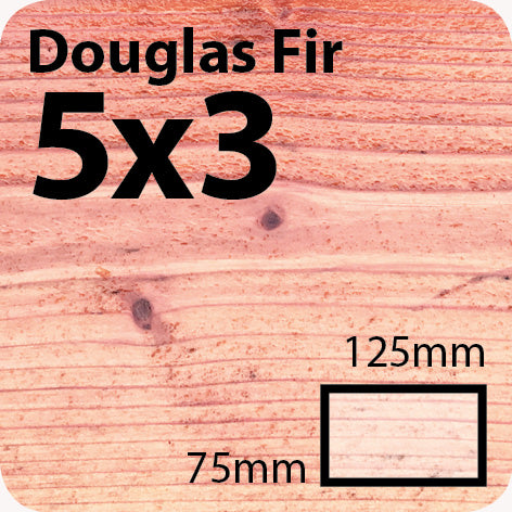 5x3 Douglas Fir Sawn Finish HD Construction Timber