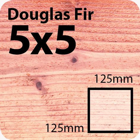5x5 Douglas Fir Sawn Finish Timber Post